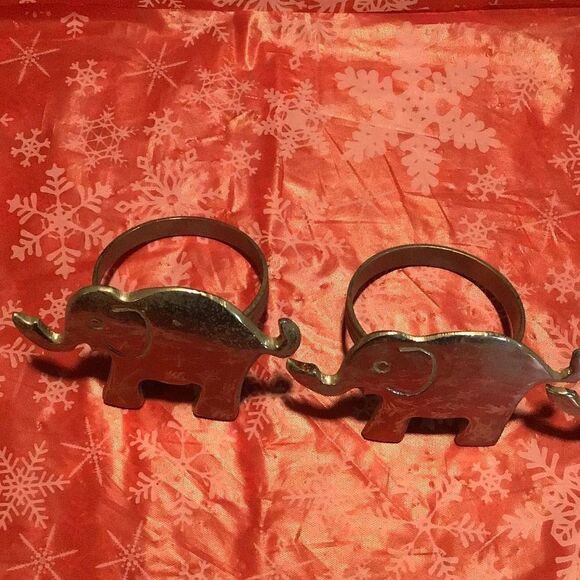 Napkin rings set family of elephants - Picture 2 of 5